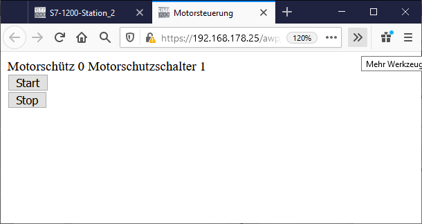Anwenderdefinierte Webseite