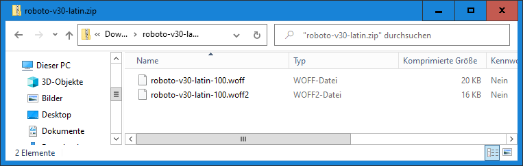 WOFF/WOFF2-Dateien