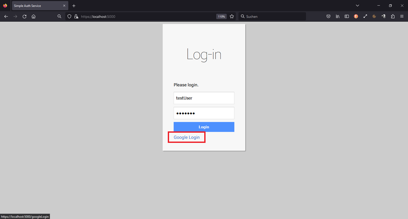 Anmeldung mit Google-Konto