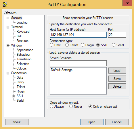 SSH-Client PuTTY