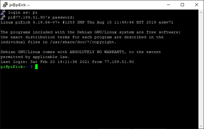 Zugriff mittels SSH und PuTTY