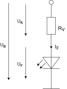 Diode mit Vorwiderstand