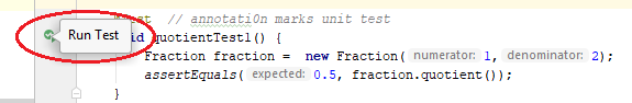 Run a unit test
