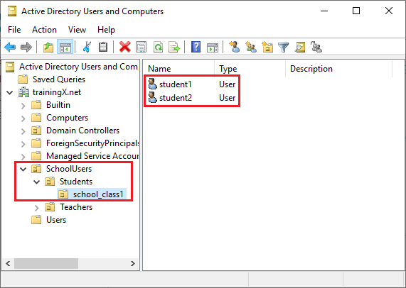 Active Directory OUs and Users