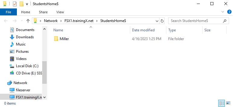 Home directory of "Miller"