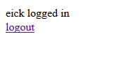 Screenshot: logged